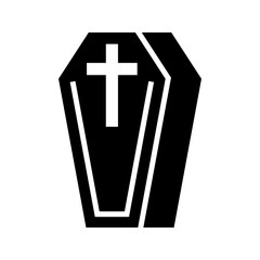Obraz premium coffin icon or logo isolated sign symbol vector illustration - high quality black style vector icons 