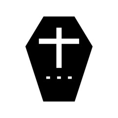 Obraz premium coffin icon or logo isolated sign symbol vector illustration - high quality black style vector icons 