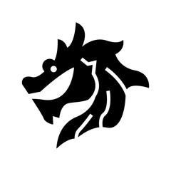 dragon icon or logo isolated sign symbol vector illustration - high quality black style vector icons

