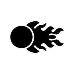 fire ball icon or logo isolated sign symbol vector illustration - high quality black style vector icons
