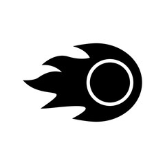 fire ball icon or logo isolated sign symbol vector illustration - high quality black style vector icons
