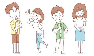 若者たち　4人　セット