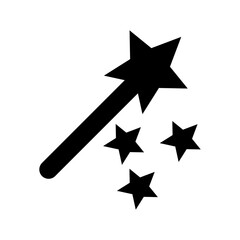 magic wand icon or logo isolated sign symbol vector illustration - high quality black style vector icons
