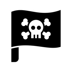 pirate flag icon or logo isolated sign symbol vector illustration - high quality black style vector icons
