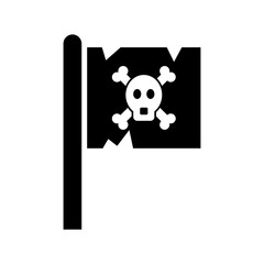 pirate flag icon or logo isolated sign symbol vector illustration - high quality black style vector icons
