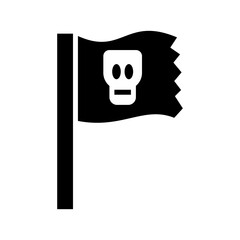 Obraz na płótnie Canvas pirate flag icon or logo isolated sign symbol vector illustration - high quality black style vector icons 
