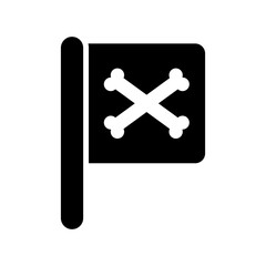 pirate flag icon or logo isolated sign symbol vector illustration - high quality black style vector icons
