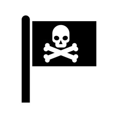 pirate flag icon or logo isolated sign symbol vector illustration - high quality black style vector icons

