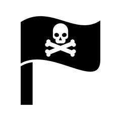 pirate flag icon or logo isolated sign symbol vector illustration - high quality black style vector icons

