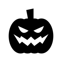 scary pumpkin icon or logo isolated sign symbol vector illustration - high quality black style vector icons
