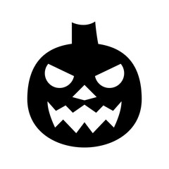 scary pumpkin icon or logo isolated sign symbol vector illustration - high quality black style vector icons
