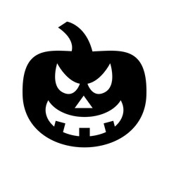 scary pumpkin icon or logo isolated sign symbol vector illustration - high quality black style vector icons
