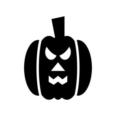 scary pumpkin icon or logo isolated sign symbol vector illustration - high quality black style vector icons
