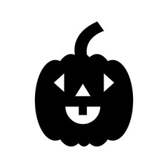 scary pumpkin icon or logo isolated sign symbol vector illustration - high quality black style vector icons
