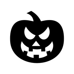 scary pumpkin icon or logo isolated sign symbol vector illustration - high quality black style vector icons
