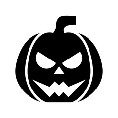scary pumpkin icon or logo isolated sign symbol vector illustration - high quality black style vector icons
