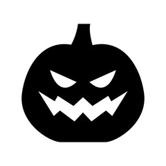 scary pumpkin icon or logo isolated sign symbol vector illustration - high quality black style vector icons
