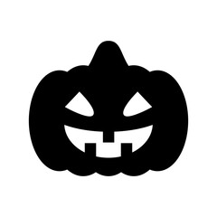 scary pumpkin icon or logo isolated sign symbol vector illustration - high quality black style vector icons
