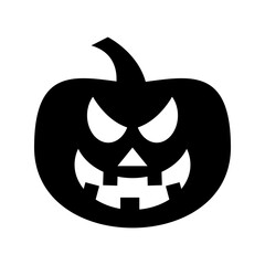 scary pumpkin icon or logo isolated sign symbol vector illustration - high quality black style vector icons
