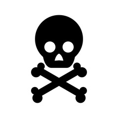 skull and crossbones icon or logo isolated sign symbol vector illustration - high quality black style vector icons
