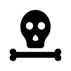 skull and crossbones icon or logo isolated sign symbol vector illustration - high quality black style vector icons
