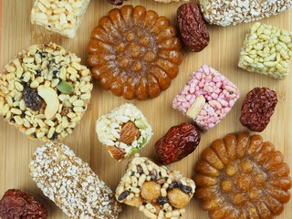 한국 전통과자 한과, 음식, 약과, 강정, 대추
