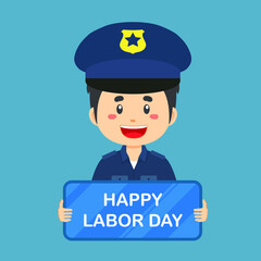 Labor day Background with Police