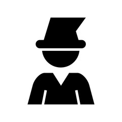 witch icon or logo isolated sign symbol vector illustration - high quality black style vector icons
