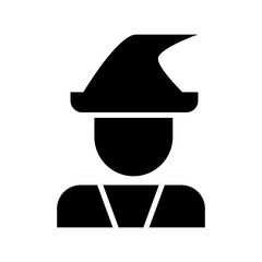 witch icon or logo isolated sign symbol vector illustration - high quality black style vector icons
