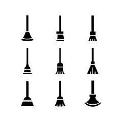 Naklejka premium broom icon or logo isolated sign symbol vector illustration - high quality black style vector icons 
