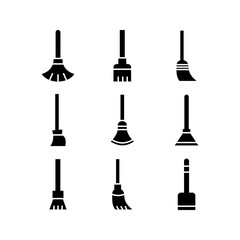 Naklejka premium broom icon or logo isolated sign symbol vector illustration - high quality black style vector icons 