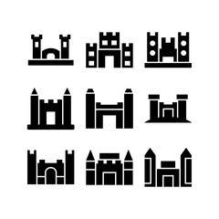 Obraz premium castle icon or logo isolated sign symbol vector illustration - high quality black style vector icons 