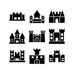 castle icon or logo isolated sign symbol vector illustration - high quality black style vector icons 