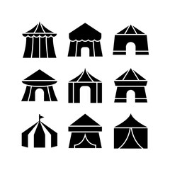 circus tent icon or logo isolated sign symbol vector illustration - high quality black style vector icons
