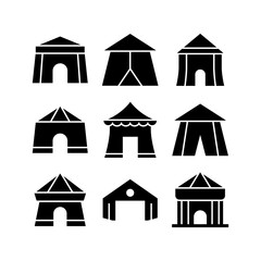 circus tent icon or logo isolated sign symbol vector illustration - high quality black style vector icons
