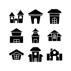 haunted house icon or logo isolated sign symbol vector illustration - high quality black style vector icons
