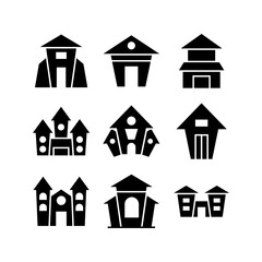 haunted house icon or logo isolated sign symbol vector illustration - high quality black style vector icons
