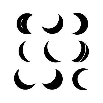 moon icon or logo isolated sign symbol vector illustration - high quality black style vector icons
