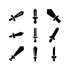 sword icon or logo isolated sign symbol vector illustration - high quality black style vector icons

