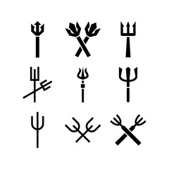 trident icon or logo isolated sign symbol vector illustration - high quality black style vector icons
