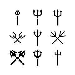 trident icon or logo isolated sign symbol vector illustration - high quality black style vector icons
