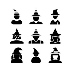 Fototapeta na wymiar witch icon or logo isolated sign symbol vector illustration - high quality black style vector icons 