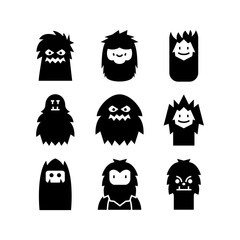 yeti icon or logo isolated sign symbol vector illustration - high quality black style vector icons
