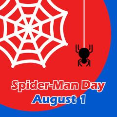 Cobwebs and Spiders Icons, Spider Man Day design concept, suitable for social media post templates, posters, greeting cards, banners, backgrounds, brochures. Vector Illustration