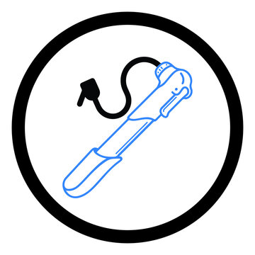 Air bicycle or portable pumper icon