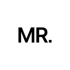 mr letter logo design, initial modern mr logo