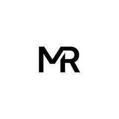 mr letter logo design, initial modern mr logo