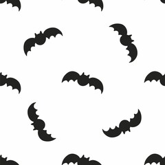 Halloween vector cute cartoon seamless pattern. 