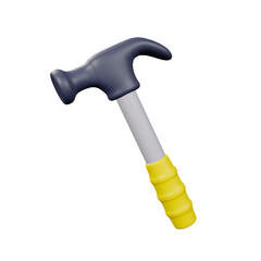 3d illustration hammer