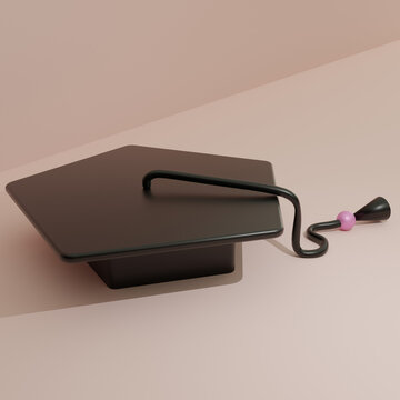 Graduation hat 3d icon